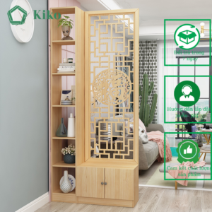 Bình Phong ,Vách Ngăn Trang Trí Kèm Hộc Để Đồ KIKO VN 1184