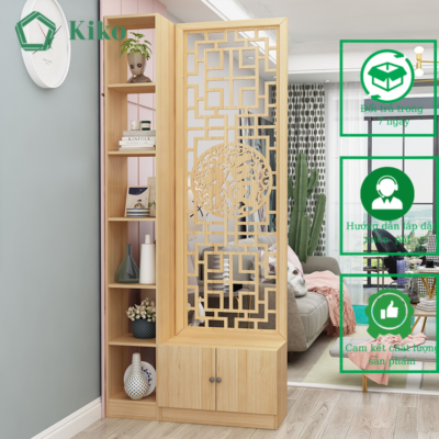 Bình Phong ,Vách Ngăn Trang Trí Kèm Hộc Để Đồ KIKO VN 1184