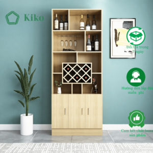 Tủ Rượu Đặt Sàn Trang Trí Kèm Gía Treo Ly KIKO TR 016