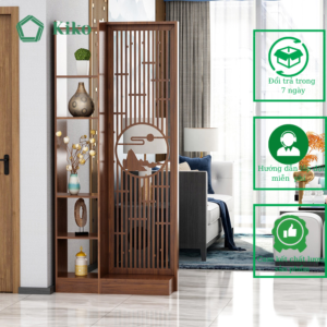 Kệ Vách Ngăn Trang Trí Kèm Hộc Để Đồ  VN 1026