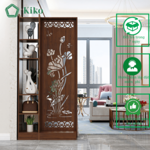 Kệ Vách Ngăn Hoa Sen Kèm Hộc Để Đồ VN 1036