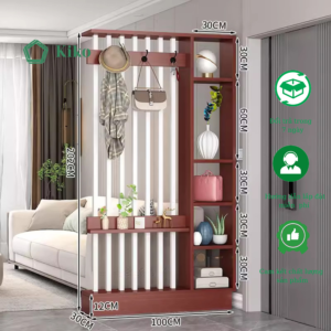 Kệ Vách Ngăn Hộc Kèm Lam Sọc Có Móc Treo Đồ VN1130