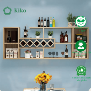 Kệ Rượu Treo Tường Cánh Kính KIKO KR1028