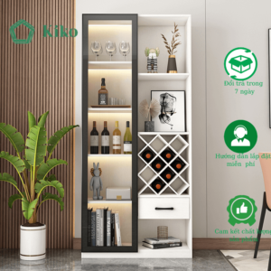 Tủ Rượu Cánh Kính, Tủ Rượu Gỗ Đặt Sàn KIKO TR1168