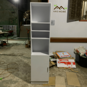 Tủ Rượu Gỗ Đặt Sàn Trang Trí Kèm Giá Treo Ly KIKO TR 046