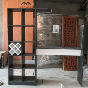 Tủ Rượu Gỗ Đặt Sàn Trang Trí KIKO TR 054