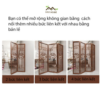 Bình Phong Vách Ngăn Hoạ Tiết Mây VN 1313