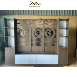 Kệ Vách Ngăn Trang Trí Kèm Hộc Để Đồ VN 06