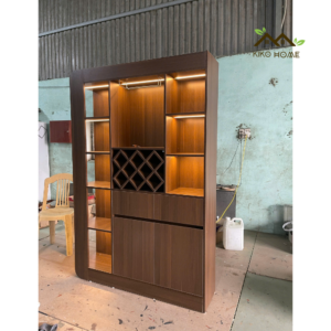Tủ Rượu Gỗ Đặt Sàn Kèm Gíá Treo LY KIKO TR 11