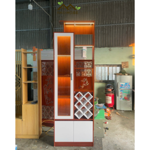 Tủ Rượu Cánh Kính Kèm Dàn Treo Ly KIKO TR 18